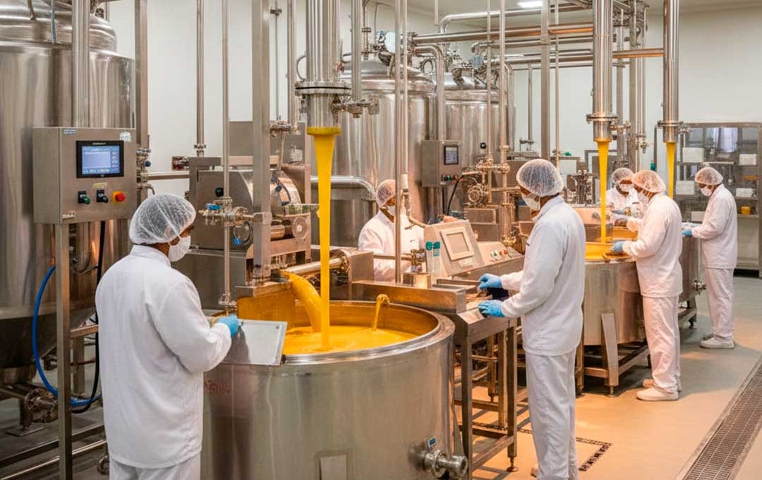 Ghee manufacturing plant workers