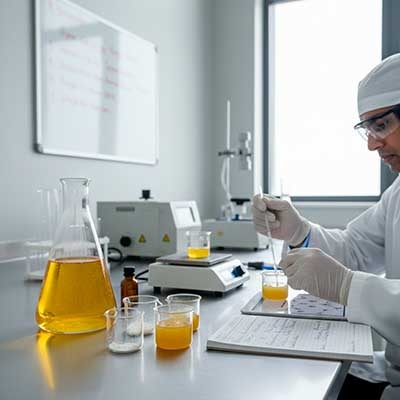 Lab testing ghee quality